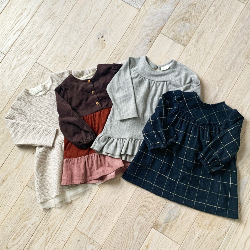 ZARA Baby Girl Dresses Set of 4